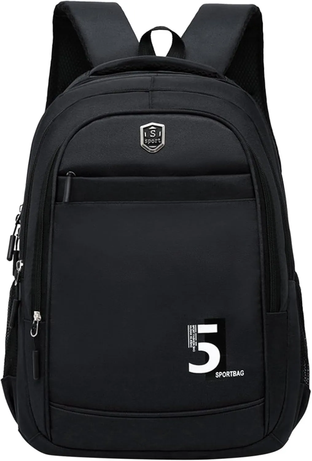 Student Backpack Fashionable New Pattern Simple Solid Color Comfortable Shoulder Strap Large Backpack (Black, One Size)
