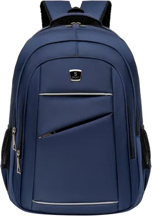 Student Backpack Fashionable New Pattern Simple Solid Color Large Capacity Convertible Backpack (Blue, One Size)