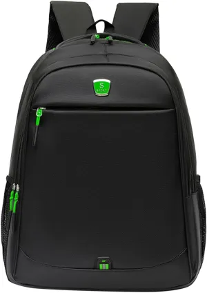 Student Backpack Fashionable New Pattern Simple Solid Color Large Capacity Practical Travel Bag (Green, One Size)
