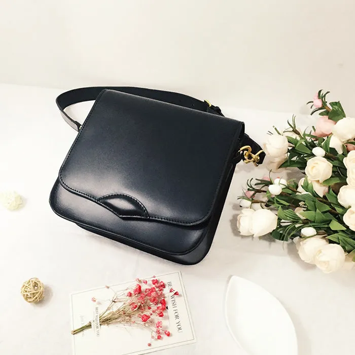 Stylish Ladies Black Leather Handbags Shoulder Bag Purses for Women