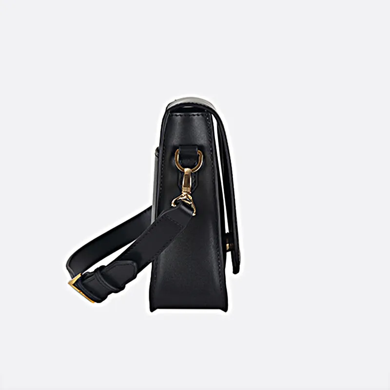 Stylish Ladies Black Leather Handbags Shoulder Bag Purses for Women