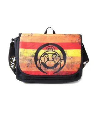 Super Mario Retro Striped Messenger Bag
