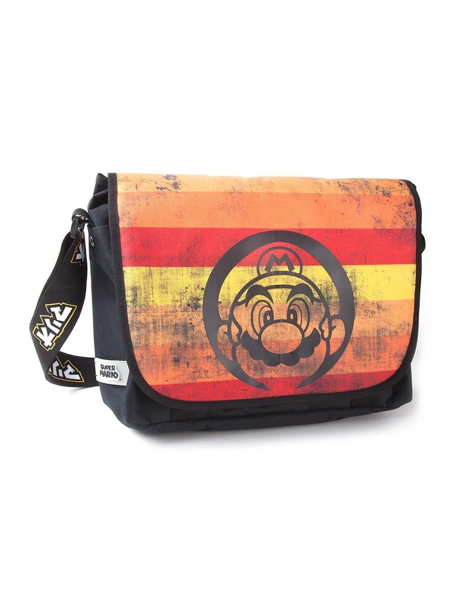 Super Mario Retro Striped Messenger Bag