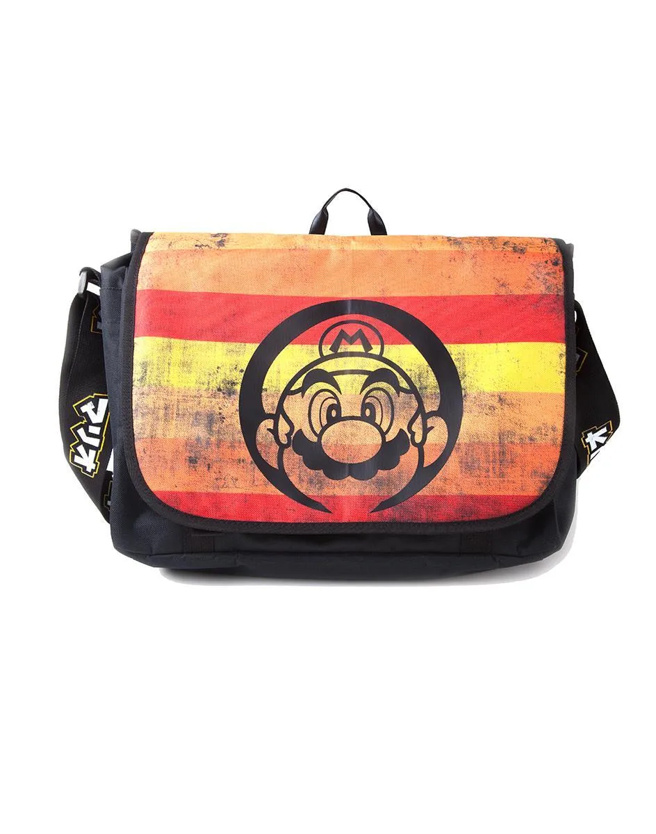 Super Mario Retro Striped Messenger Bag