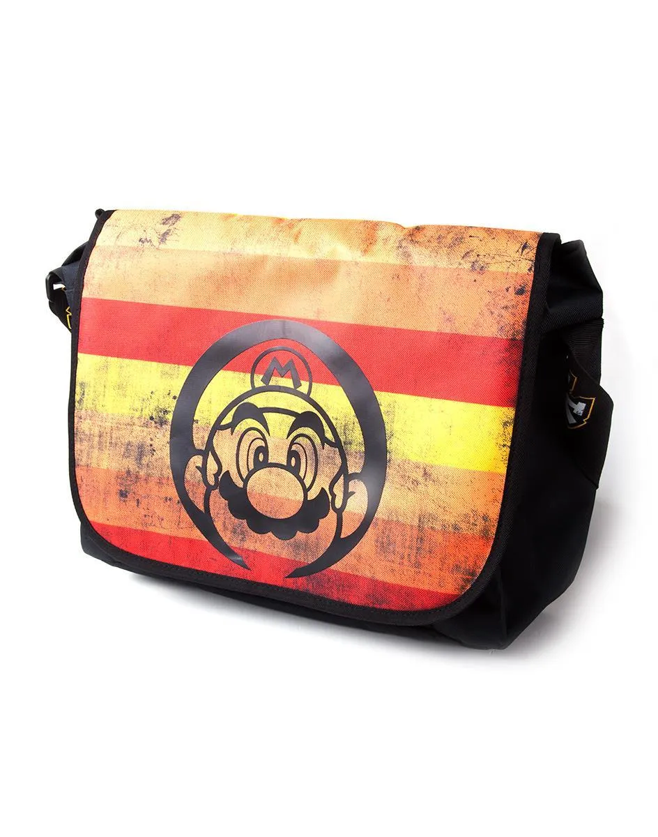 Super Mario Retro Striped Messenger Bag