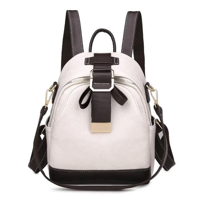 T-BOO Vintage Backpack High Quality PU leather School Bag Large Capcity Travel Bag Brands Fashion Rucksack Pack