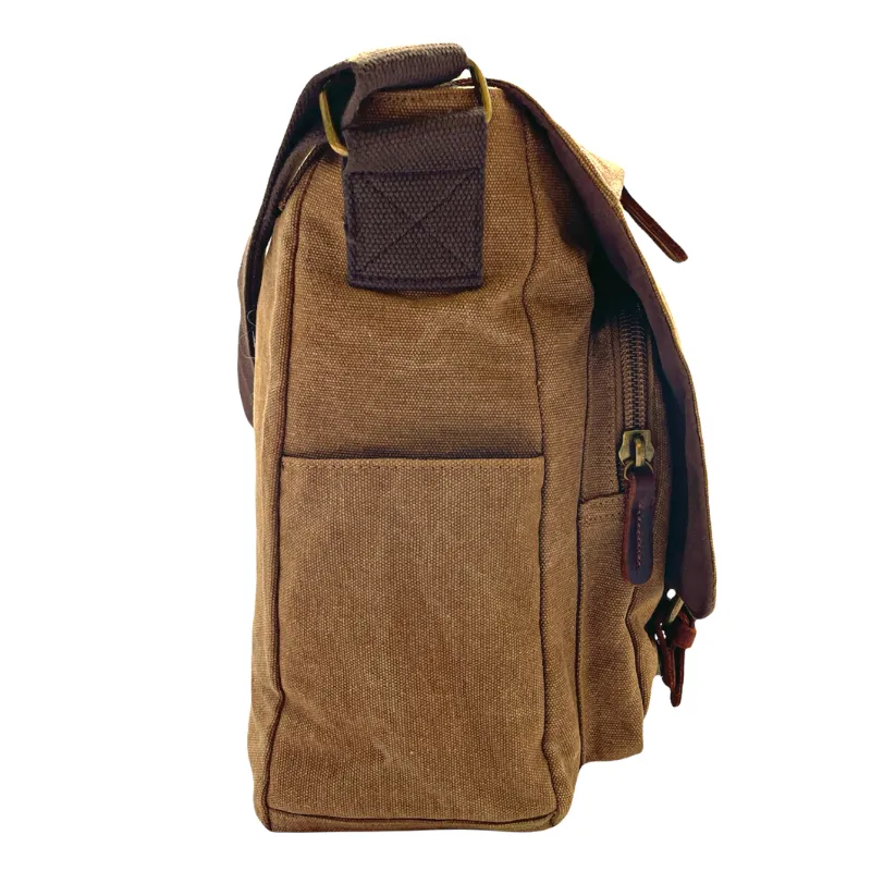 Tasche Canvas & Leather Messenger Bag 15 inch