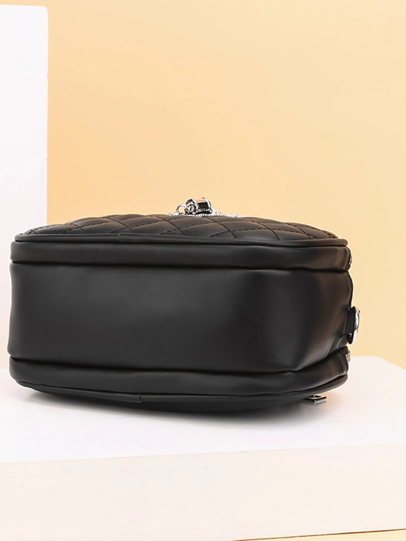Tassel Decor Quilted Satchel Bag