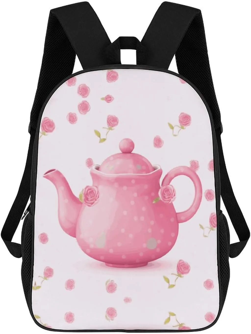 Teapot Business Laptop Backpack for Women Men 17 Inch Carry on Backpack Waterproof Black Bookbag Fashion Lightweight Backpacks for Travel Hiking Camping Casual Daypack Backpacks