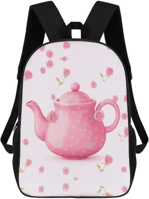 Teapot Business Laptop Backpack for Women Men 17 Inch Carry on Backpack Waterproof Black Bookbag Fashion Lightweight Backpacks for Travel Hiking Camping Casual Daypack Backpacks