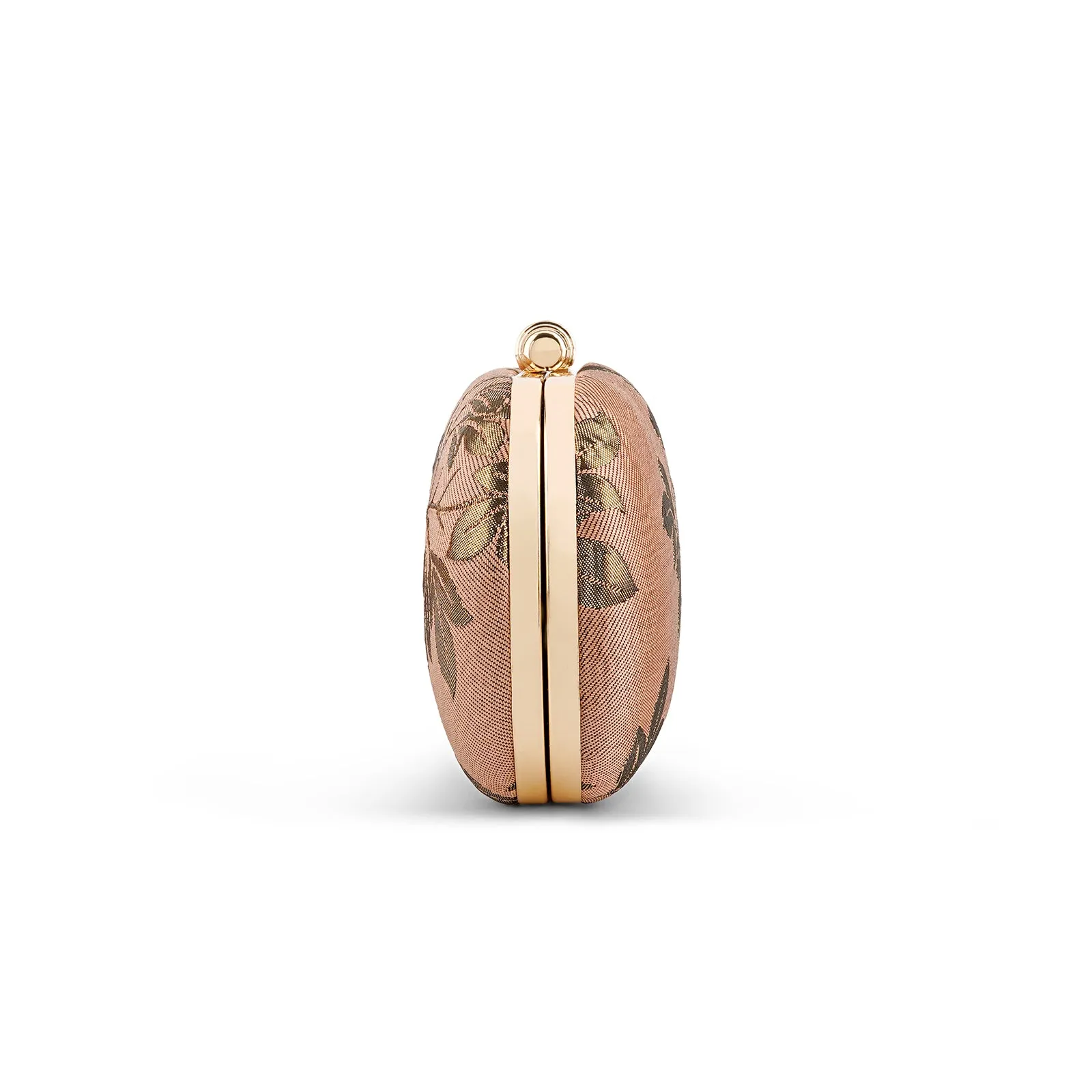 Teejh Priyanka Leaf Rose Pink Clutch
