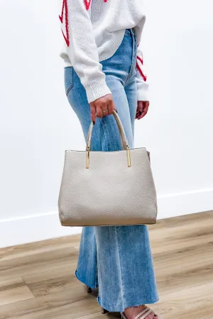 The Ally Tapered Crossbody Bag - Taupe