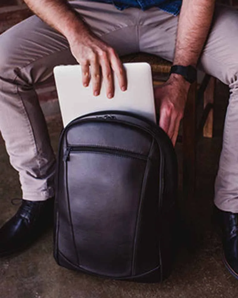 The Pricy Genuine Leather Laptop Backpack