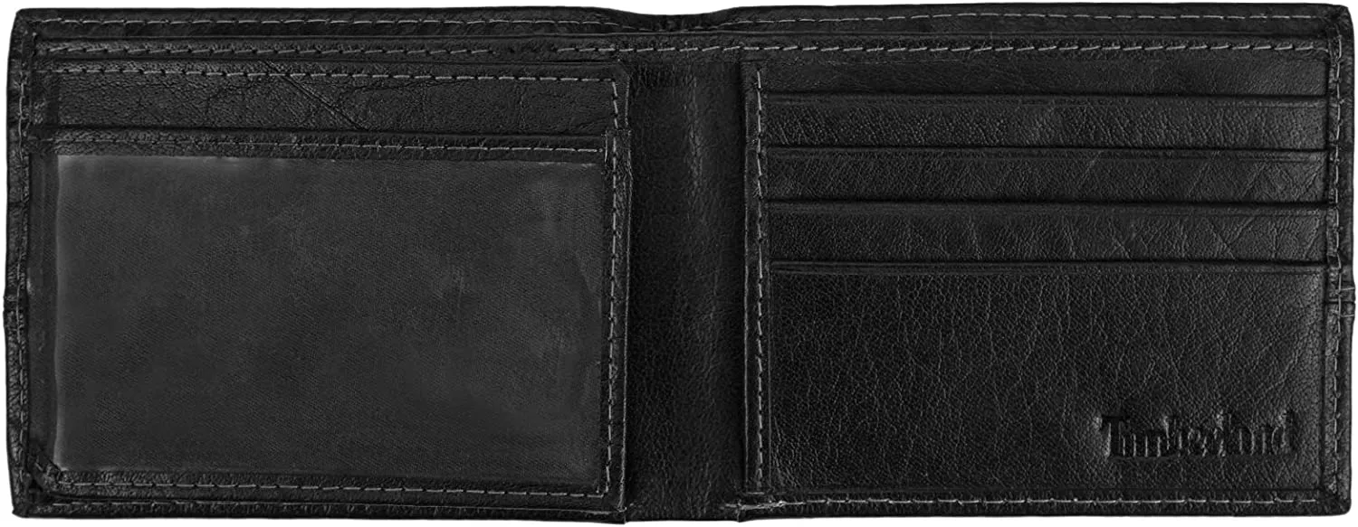 Timberland D67010/08 Men's Leather Passcase Wallet Black