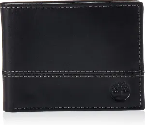 Timberland D67010/08 Men's Leather Passcase Wallet Black