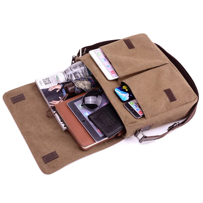 Toledo Canvas Messenger Bag
