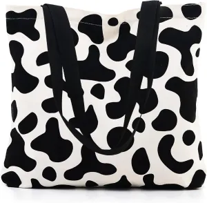 Tote Bag Aesthetic Canvas Handbags with Zipper for Women Travel Shoulder Bags Purses with compartments