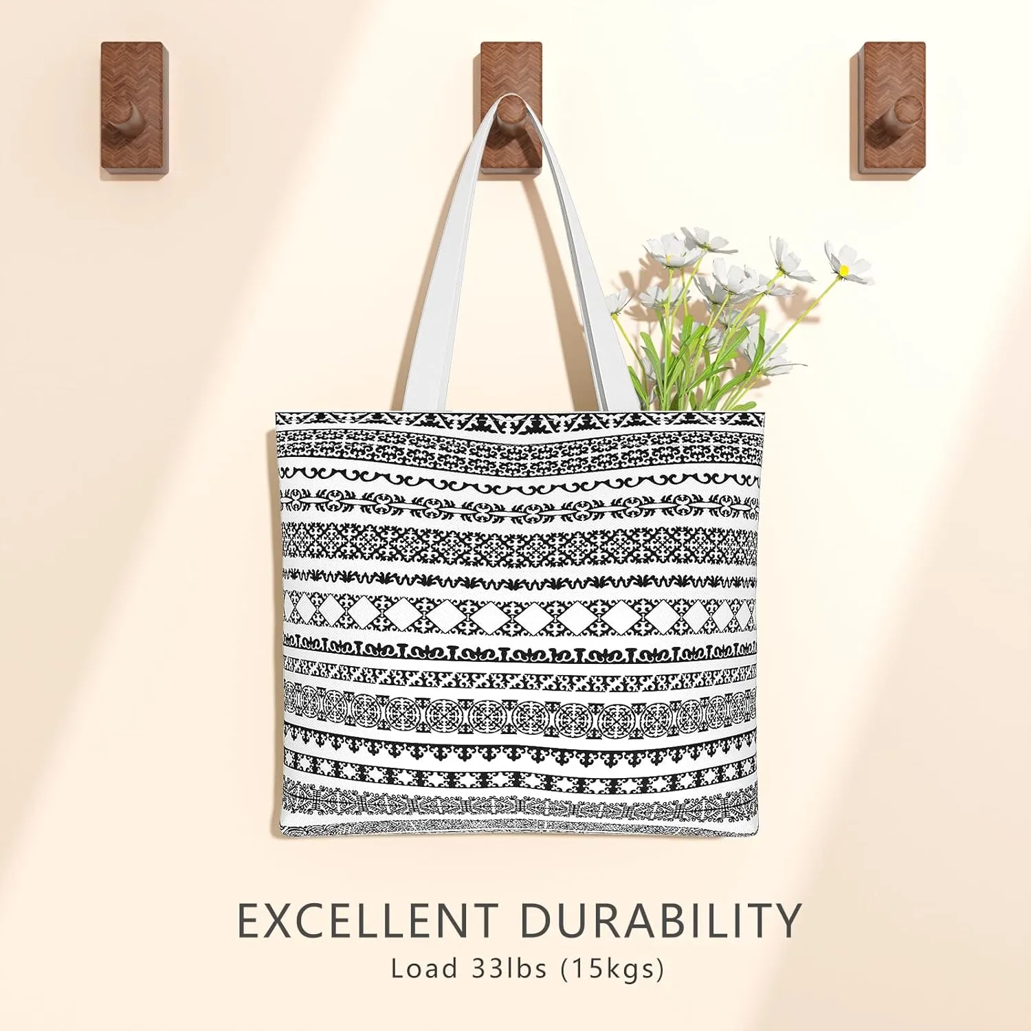 Tote Bag, Canvas Tote Bag for Women, Large Lightweight Reusable Canvas Handbags, Cotton Folding Shoulder Cloth Handbag