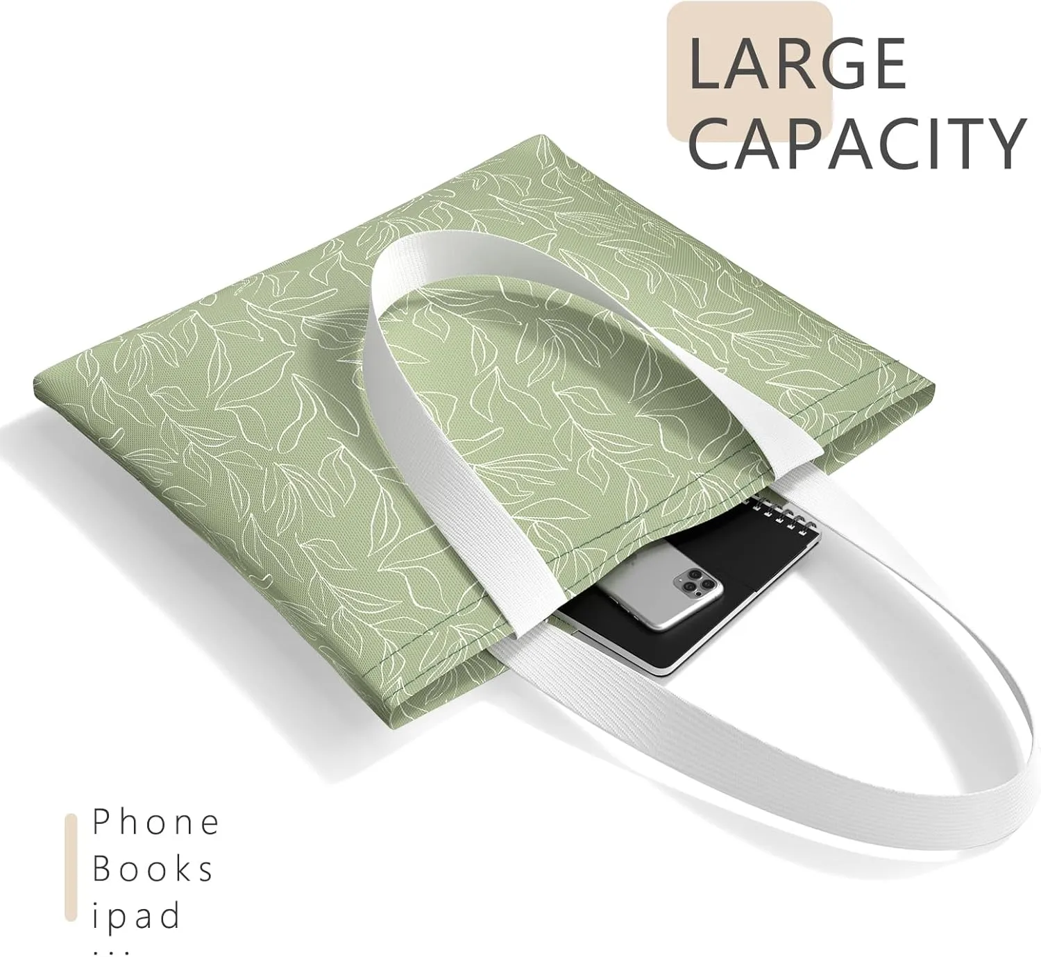 Tote Bag, Canvas Tote Bag for Women, Large Lightweight Reusable Canvas Handbags, Cotton Folding Shoulder Cloth Handbag