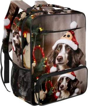 Travel Backpacks for Women,Mens Backpack,Christmas Puppy Dog,Backpack