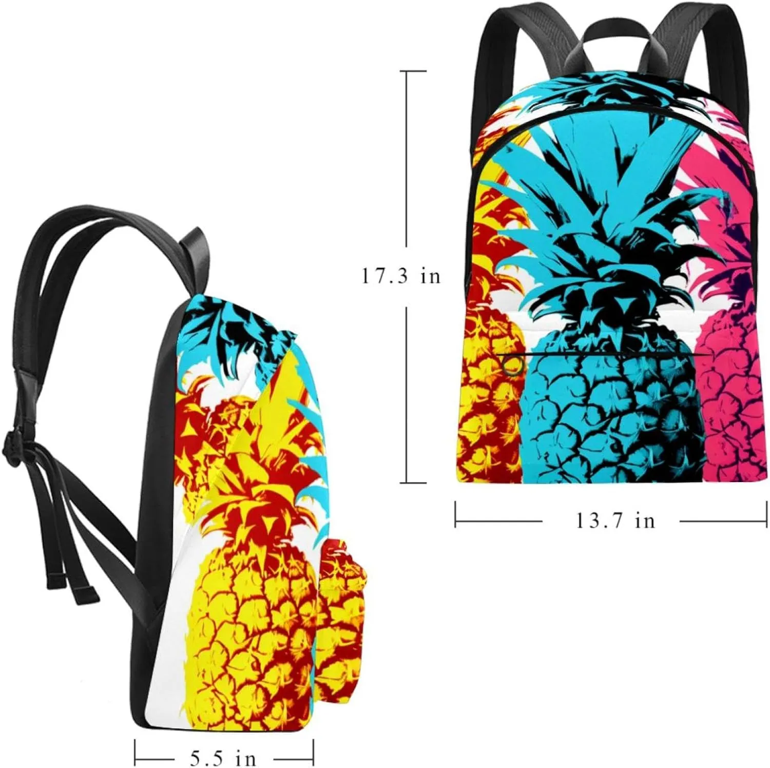 Travel Backpacks for Women,Mens Backpack,Color Fruit Pineapple,Backpack