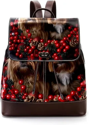 Travel Backpacks for Women,Mens Backpack,Dog Christmas Pet,Backpack