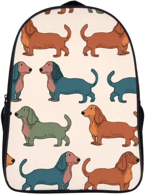 Travel Laptop Backpack Cute Dachshound Dogs Backpack for Men Women Casual Daypack Computer Bag for Hiking Business