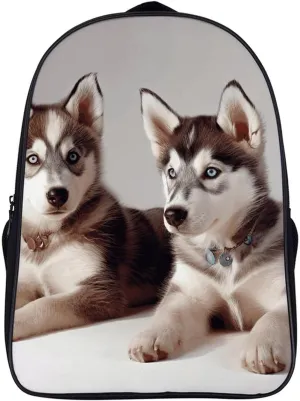 Travel Laptop Backpack Dog Printing Backpack for Men Women Casual Daypack Computer Bag for Hiking Business