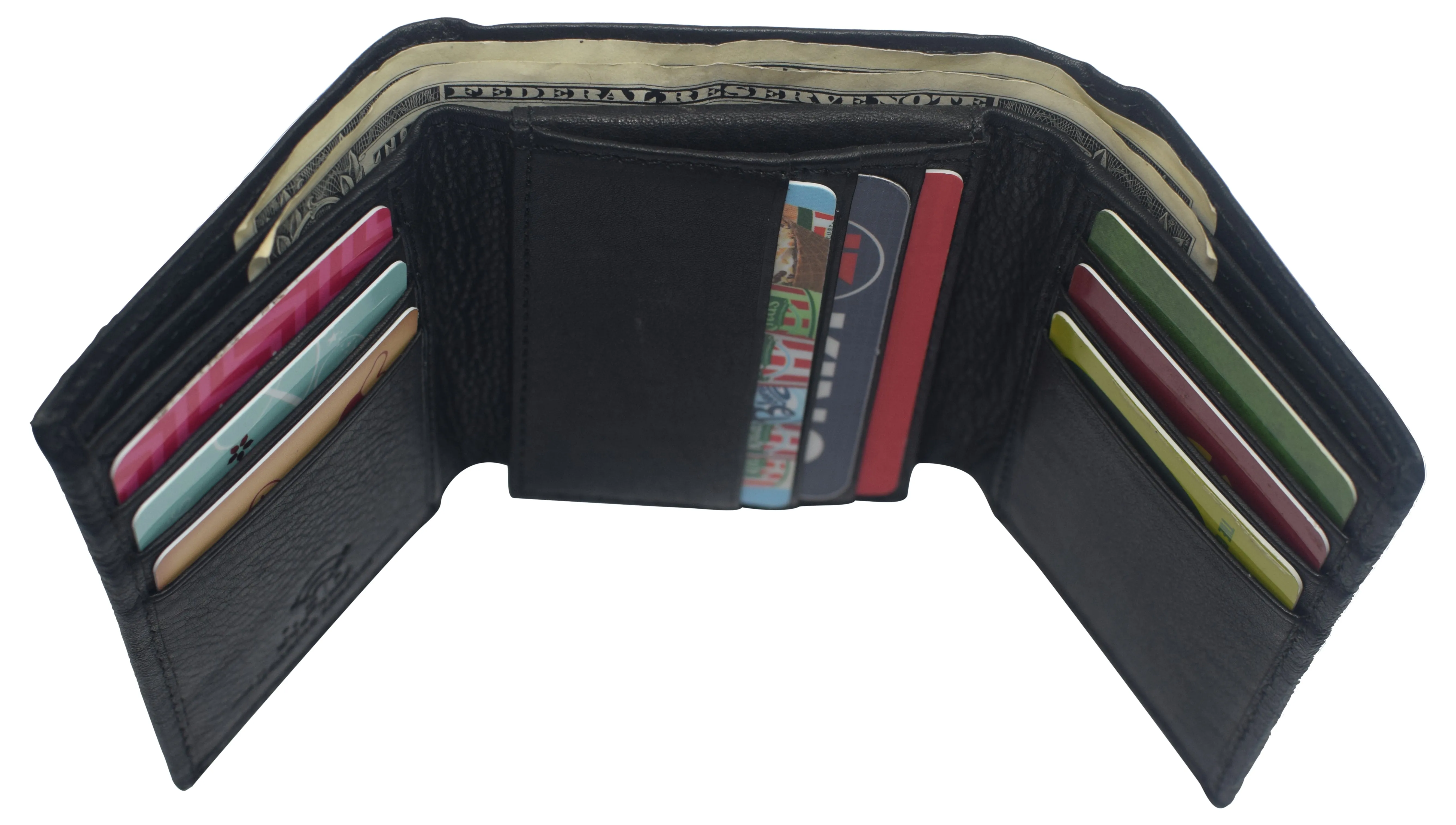Travel Wallets for Men Slim Trifold Design RFID Credit Card Holder Mens Wallet