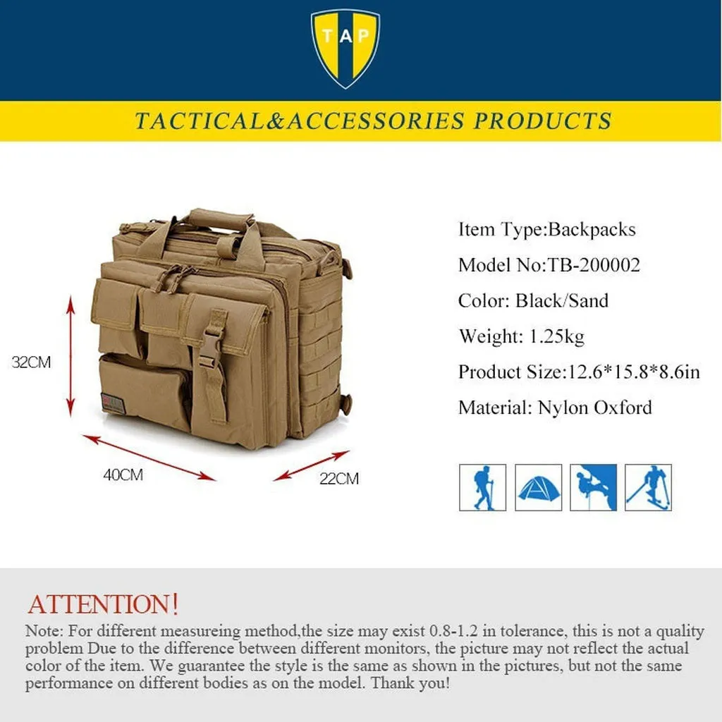 Traveler's Tactical Military Men Bag Shoulder Bags Molle Style Outdoor Sport Rucksack Laptop Camera Mochila Military Messenger man bag