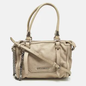 Trendy Inspired Burberry Grey Leather Ashmore Tote