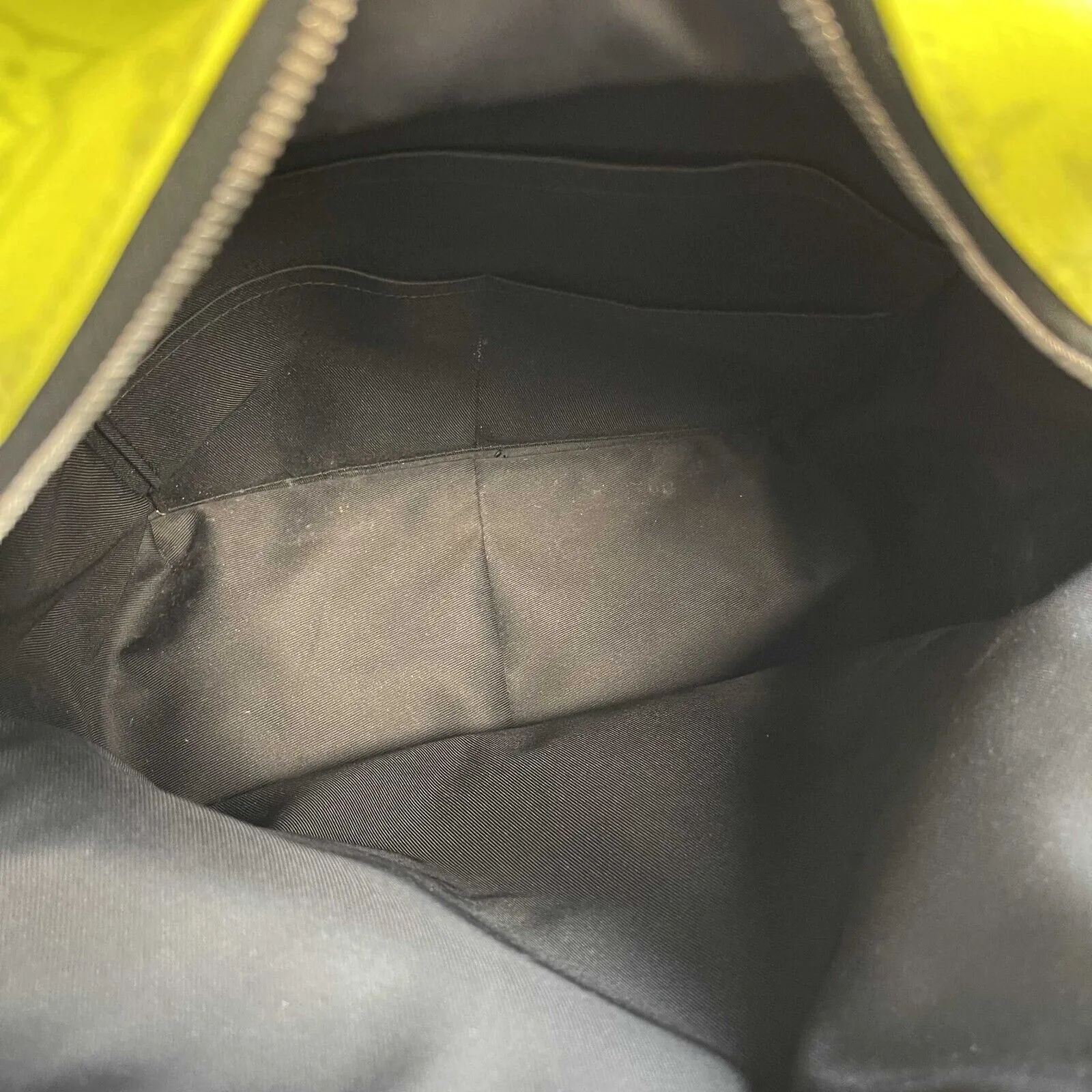 Trendy Inspired Louis Vuitton Taiga Monogram Discovery Backpack Neon Yellow