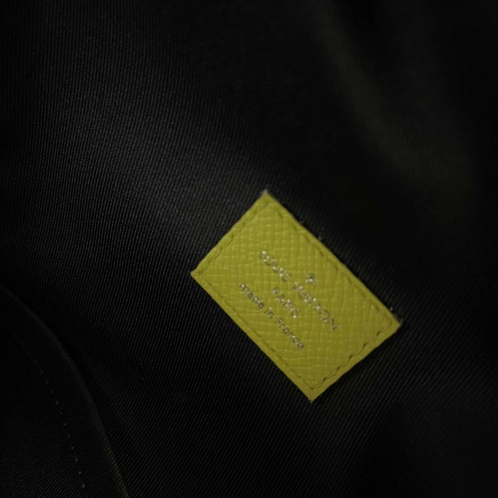 Trendy Inspired Louis Vuitton Taiga Monogram Discovery Backpack Neon Yellow