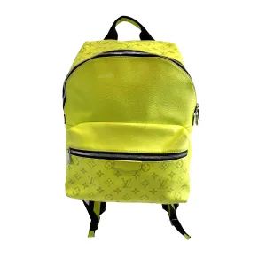 Trendy Inspired Louis Vuitton Taiga Monogram Discovery Backpack Neon Yellow