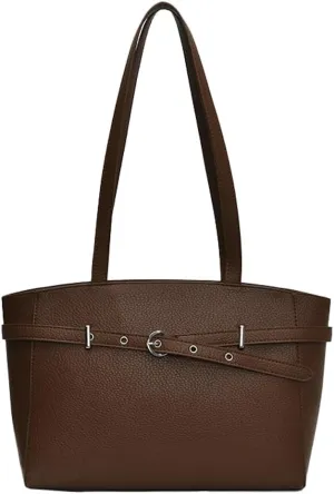 Trendy Y2k Tote Bag for Women 2025 Large Casual Shoulder Bags PU Leather Buckle Belt Handbags Top Handle Work Purses