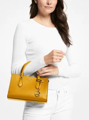 Valerie Small Pebbled Leather Satchel | 55606