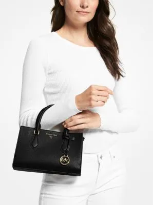 Valerie Small Pebbled Leather Satchel | 55606