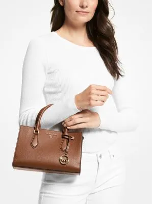 Valerie Small Pebbled Leather Satchel | 55606