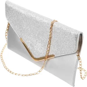 VALICLUD Bridal Evening Bag Dress Purse For Wedding Sequins Shoulder Bag