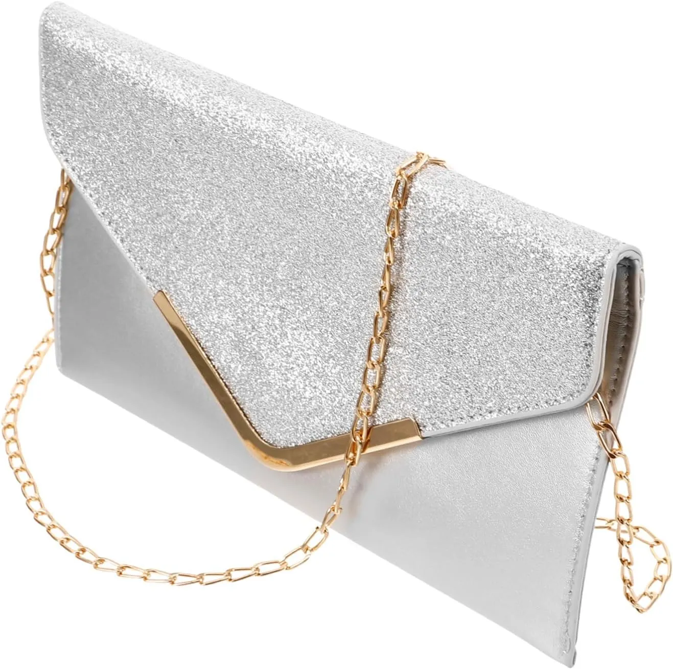 VALICLUD Bridal Evening Bag Dress Purse For Wedding Sequins Shoulder Bag