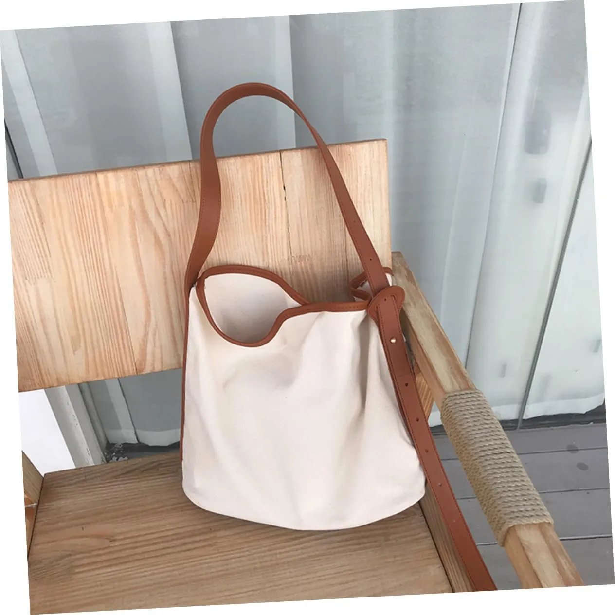 VALICLUD Pack of 2 Shoulder Bags for Women Shoulder Bags for Women Bucket Bag Canvas Bag Women's Canvas Bag Shoulder Bags High Capacity Miss Black, brown, Sports