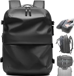 Velouette Mochila De Viaje, Velouette Prestige Space Bag, 60l Expandable Backpack with Vacuum Compression (Black, Without vacuum pump)