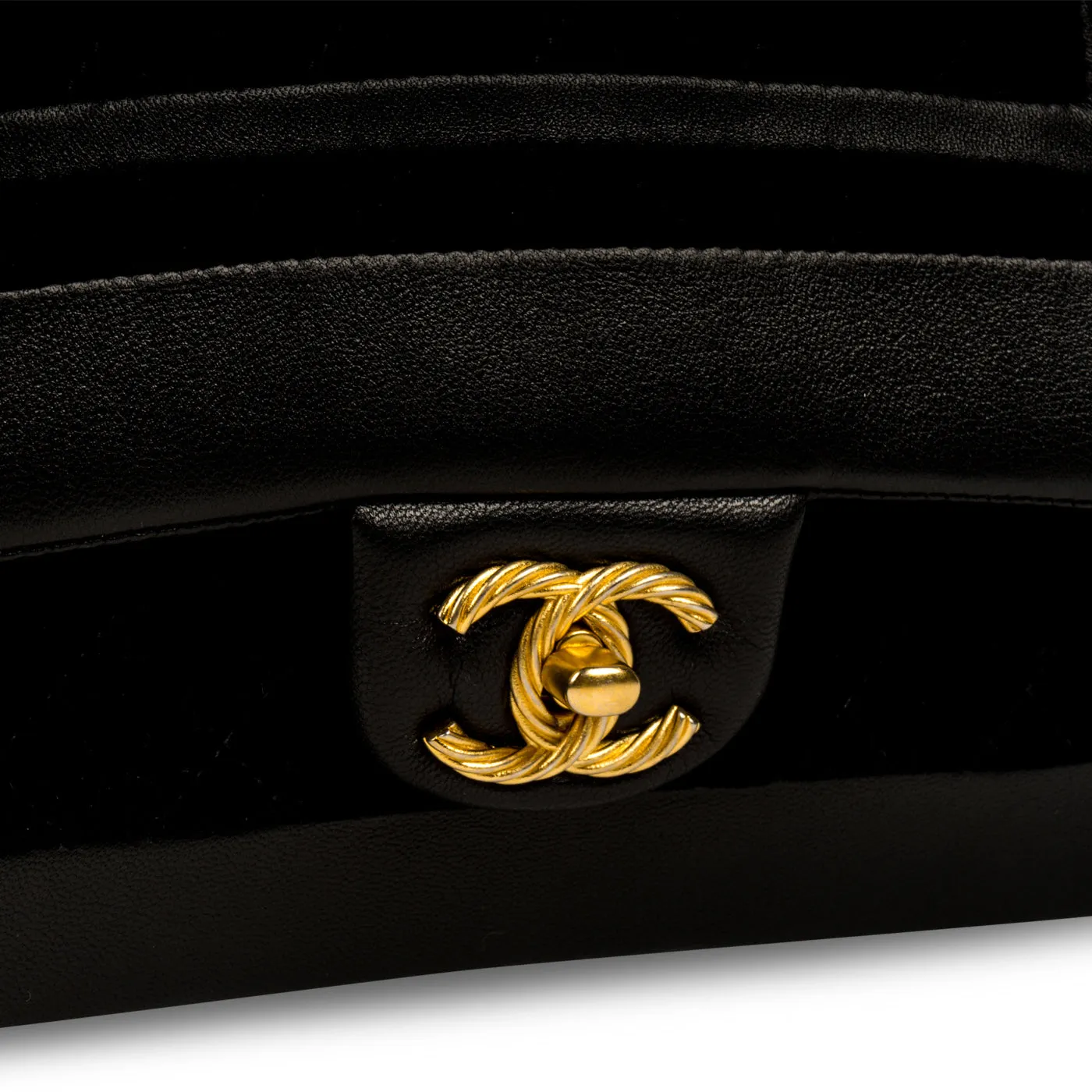 Velvet/Lambskin Flap Bag