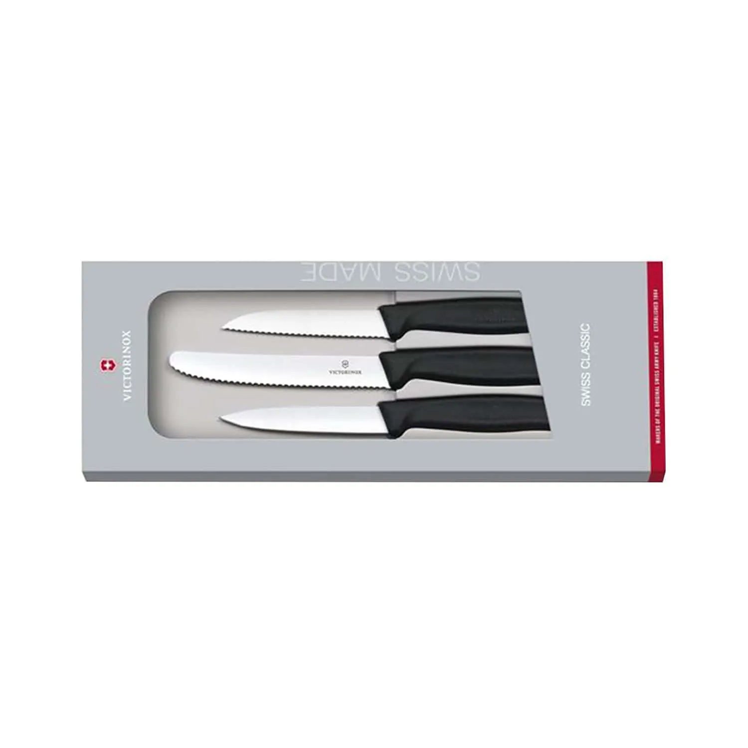 Victorinox Swiss Classic 3 Piece Paring Knife Set - Black - 6.7113.3G