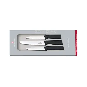Victorinox Swiss Classic 3 Piece Paring Knife Set - Black - 6.7113.3G