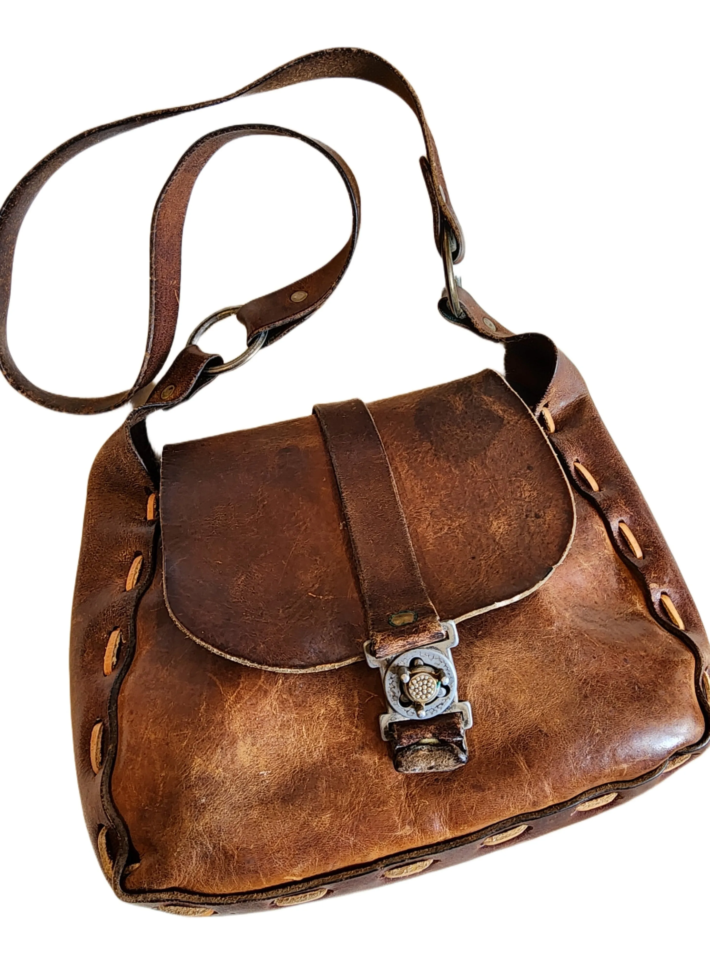 Vintage 60s Leather Shoulder Bag