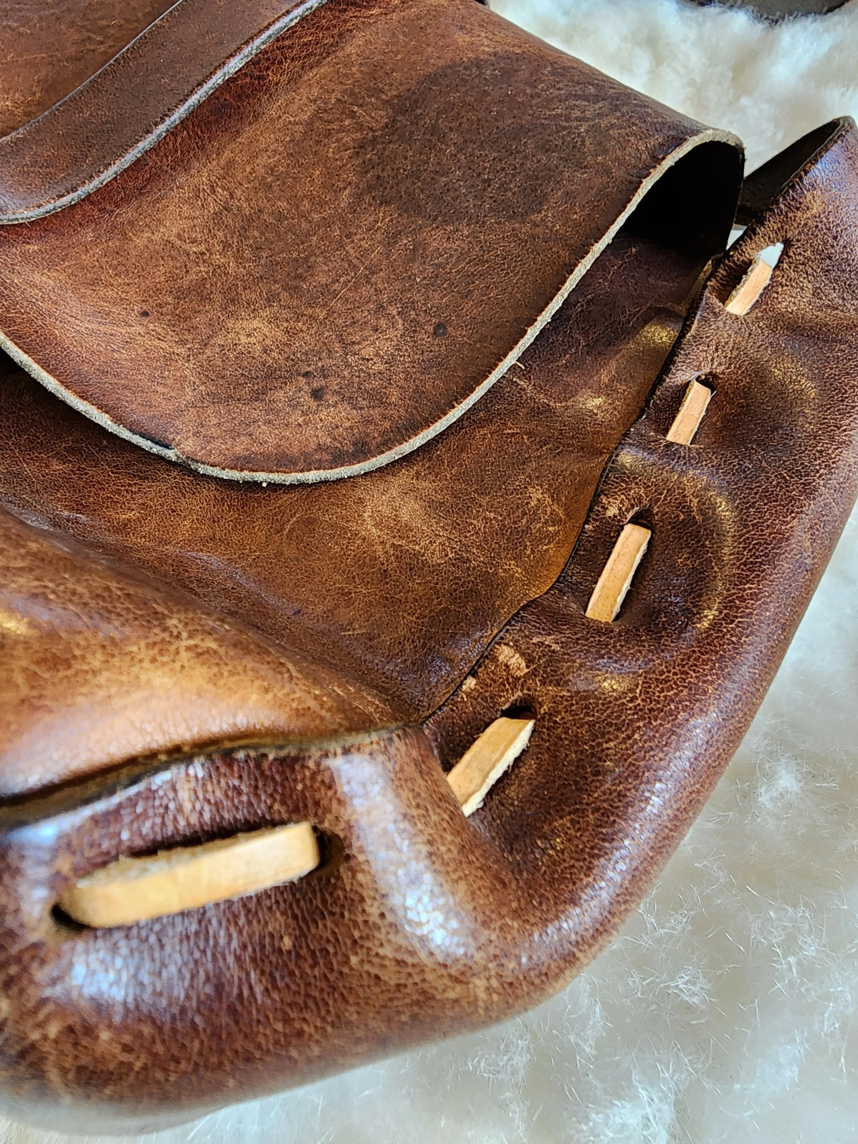 Vintage 60s Leather Shoulder Bag