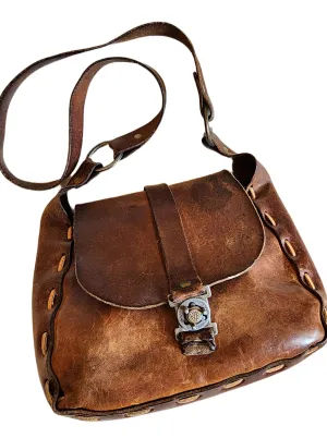 Vintage 60s Leather Shoulder Bag