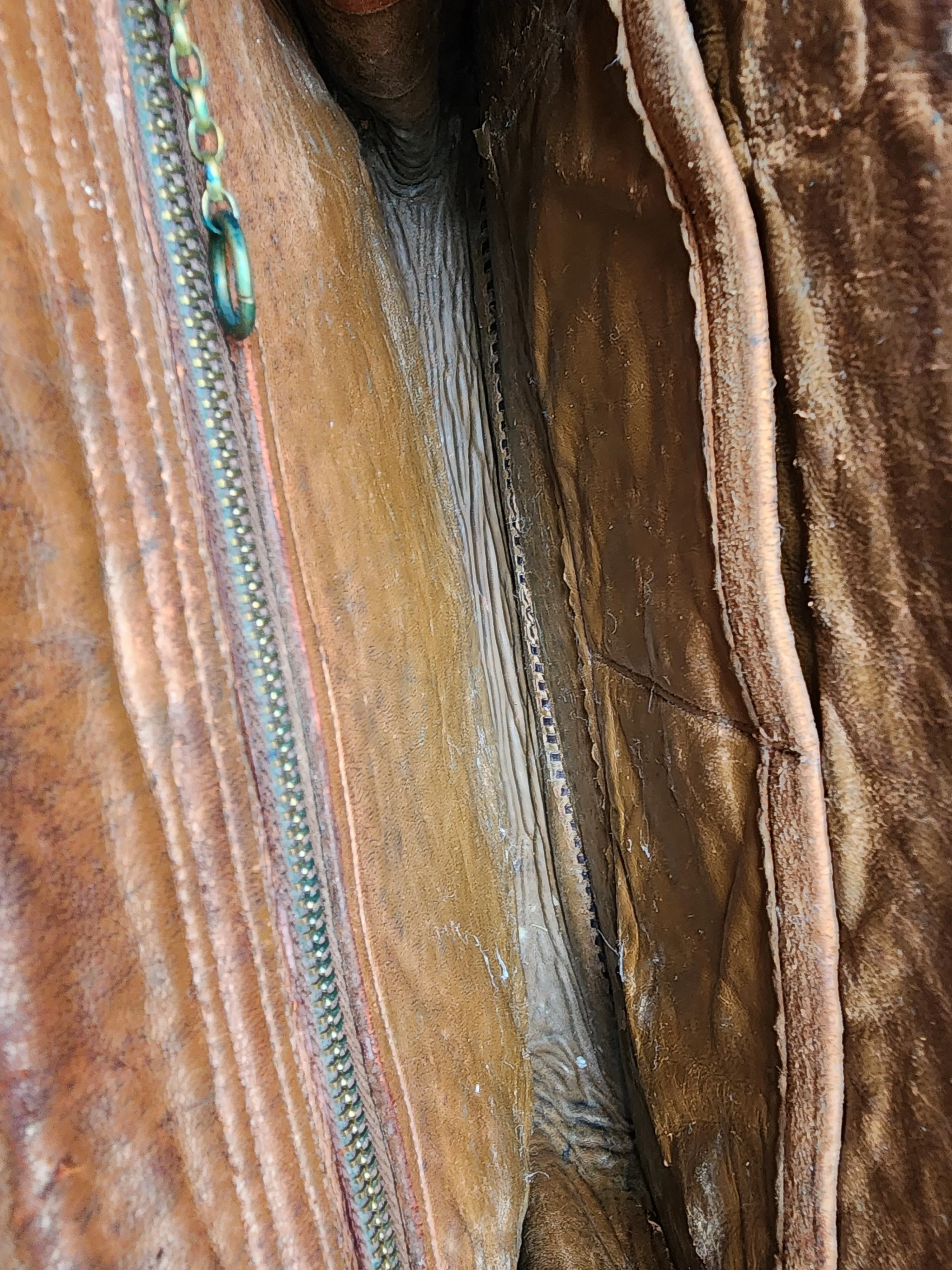 Vintage 70s Tooled Leather Shoulder Bag