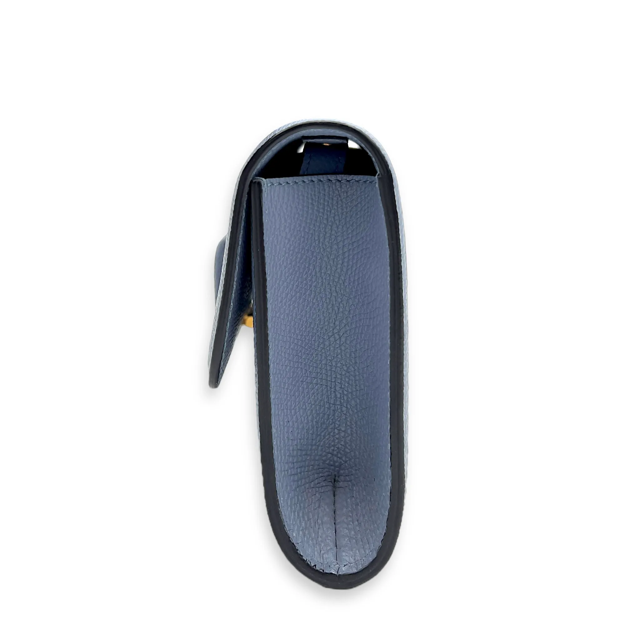 VLogo Blue Crossbody Bag in Calfskin, Gold hardware